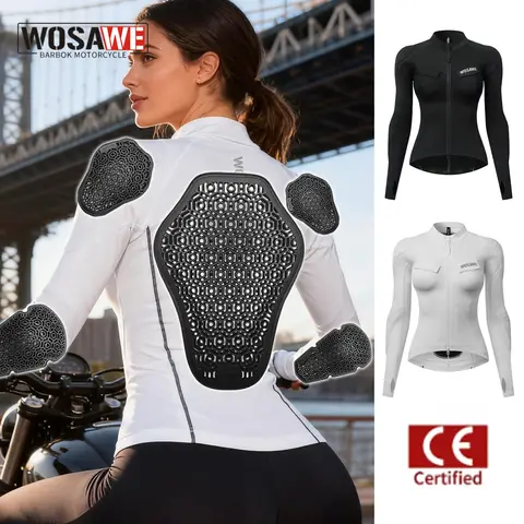 WOSAWE Woman Jacket Motorcycle Motorbike Riding Armor Protective Coat Summer Lady Girl Elastic Motorcyclist Clothing