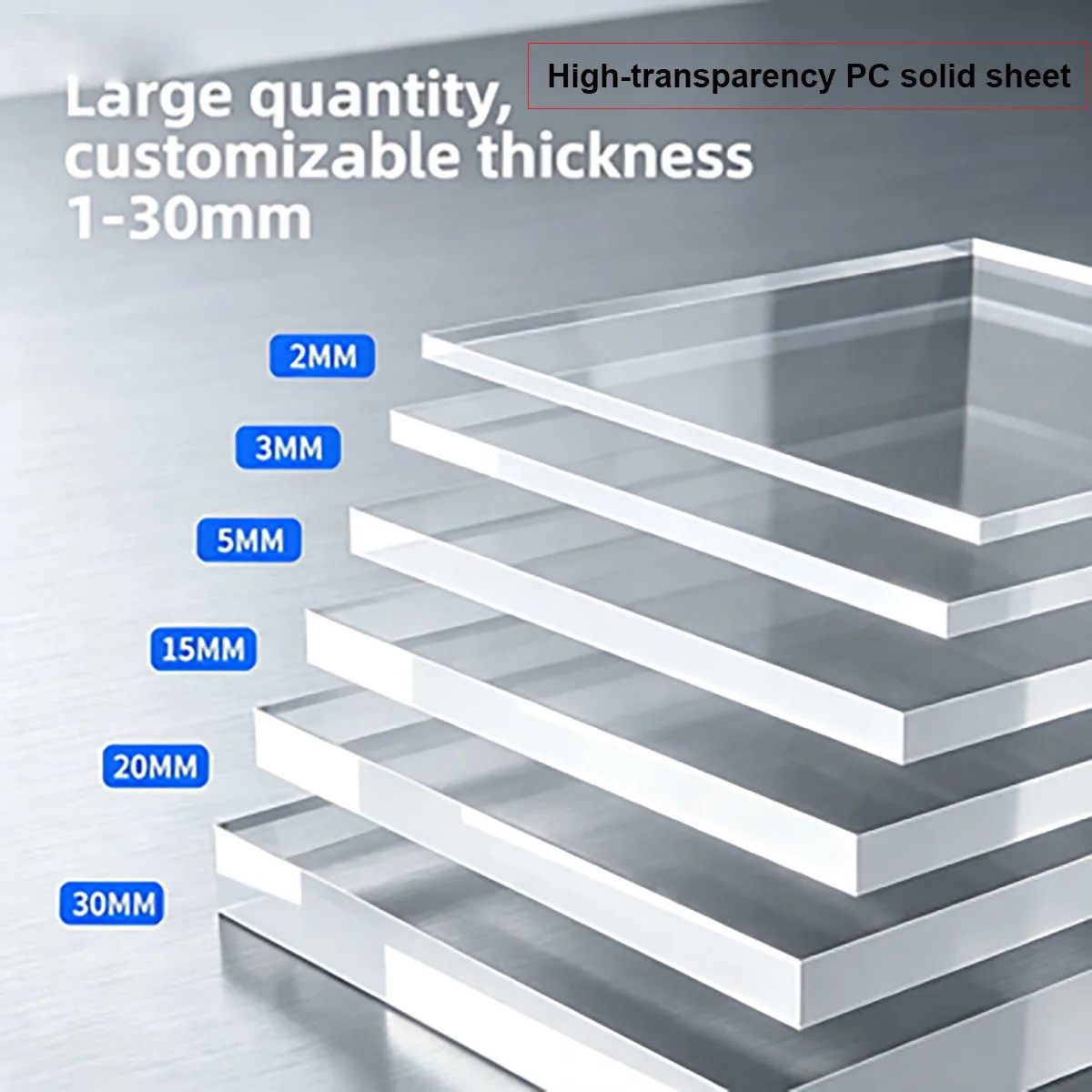 High Clear High Temp Resistant PC Polycarbonate Sheet Custom Cut Replace Acrylic