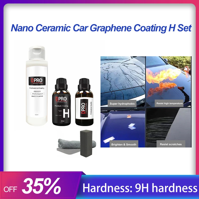 

Nano Ceramic Polish Coating Car Graphene Coating H Set Liquid Glass Kits Anti-scratch Ceramic Coating For 2 Cars Coating