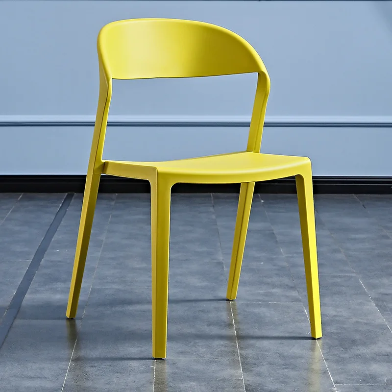 Nordic simple plastic chair household dining chair adult leisure creative desk chair lazy backrest stool