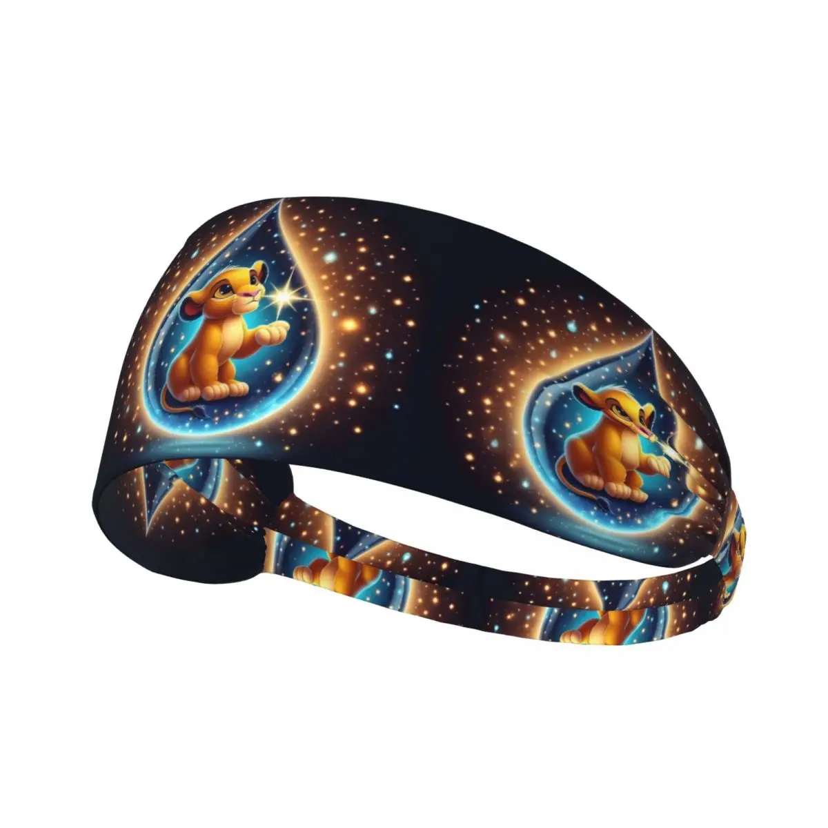 

Custom The Lion King Cartoon Headband Women Men Non Slip Anime Kawaii Moisture Wicking Gym Sweatband for Tennis