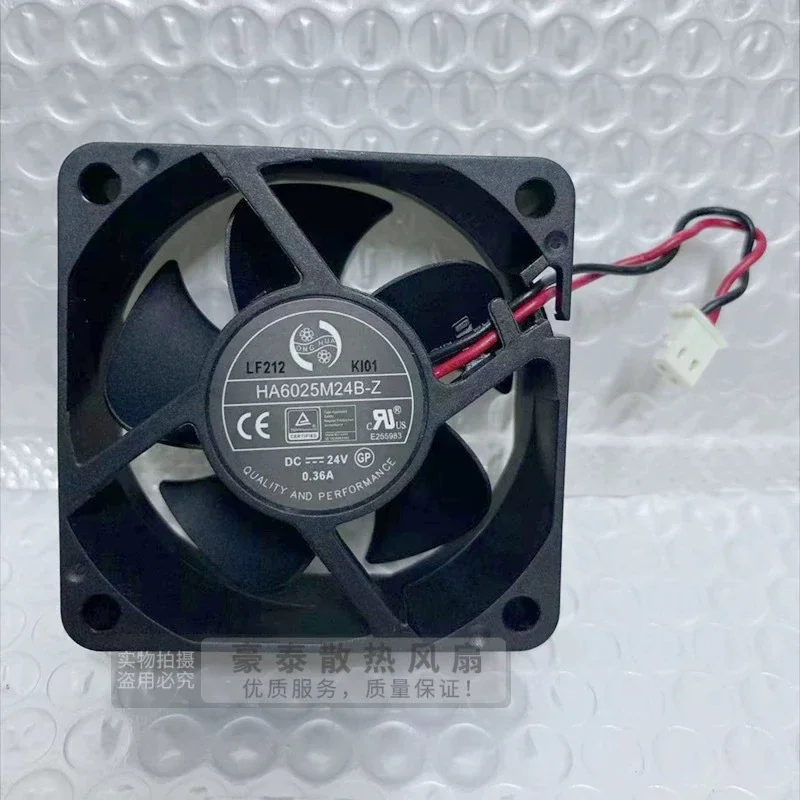 ONG HUA HA6025M24B-Z DC 24V 0.36A 60x60x25mm 2-Wire Server Cooling Fan