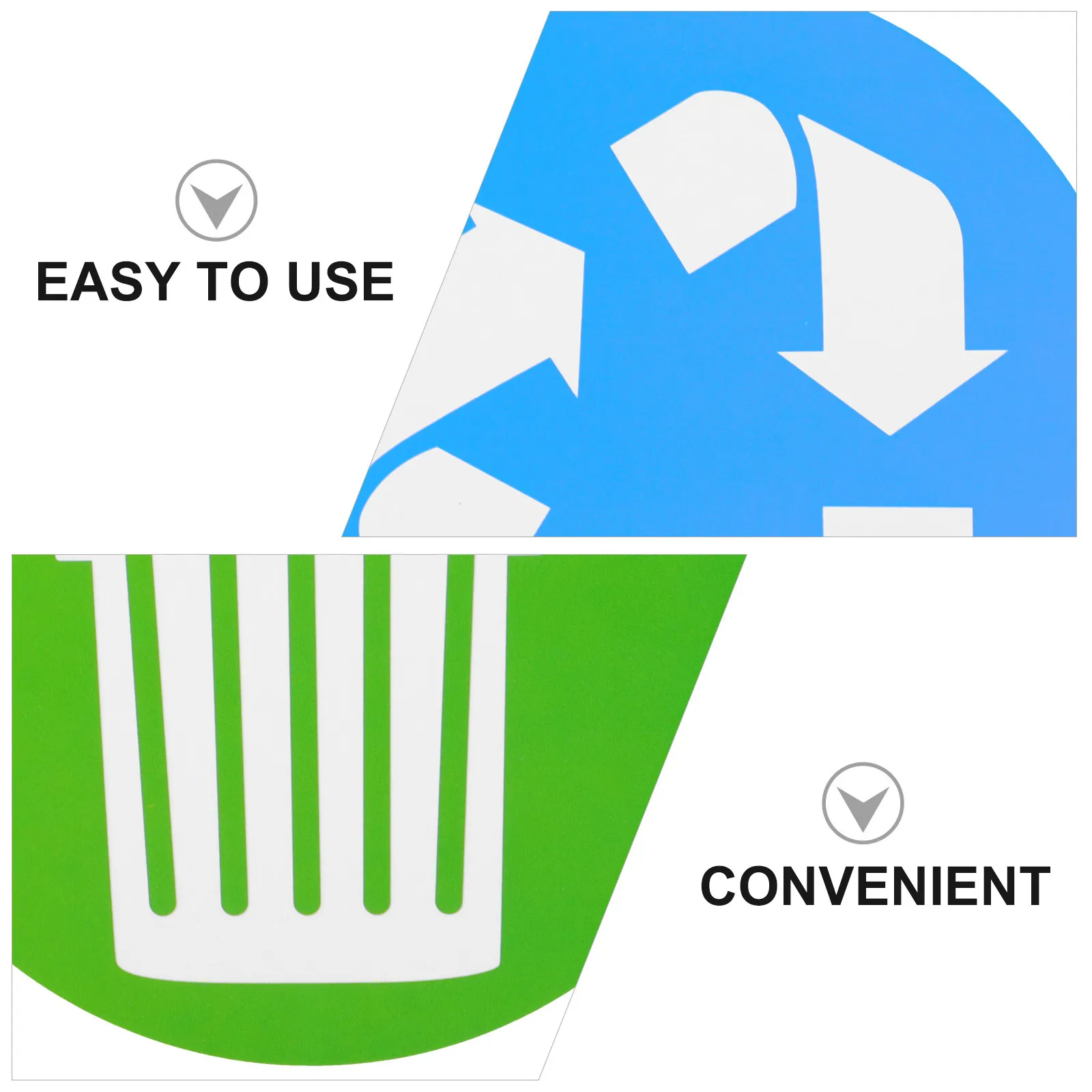 

12Pcs Garbage Classification Stickers Waterproof PVC Adhesive Labels for Trash Can Recycling Decal Waste Sorting Organizer