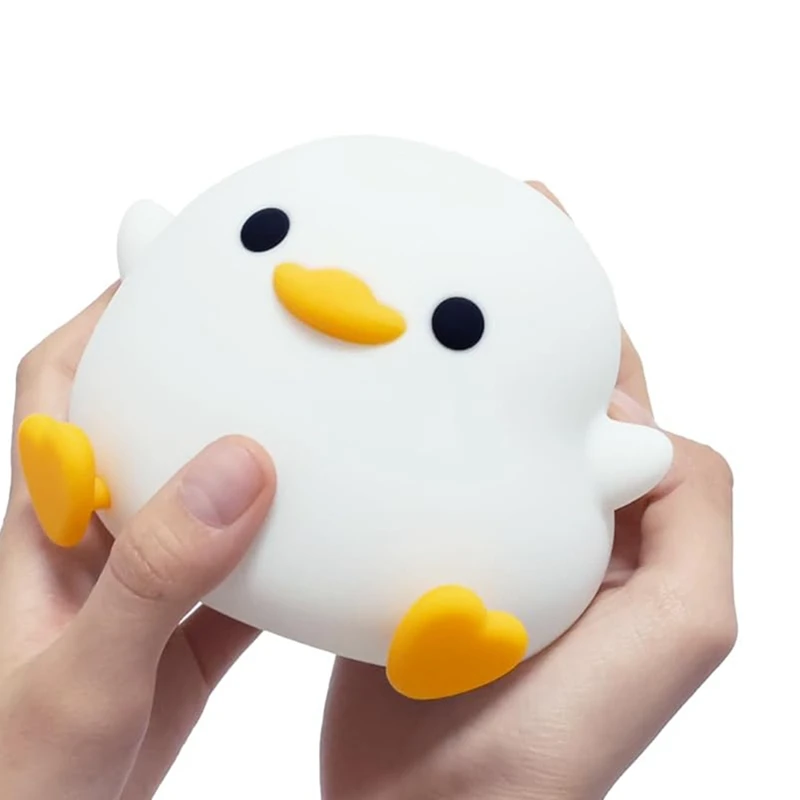 女の子のためのアヒルのナイトライト、子供部屋のベッドサイドランプ、タッチコントロール、ポータブル、調光可能、耐久性、かわいい、ギフト