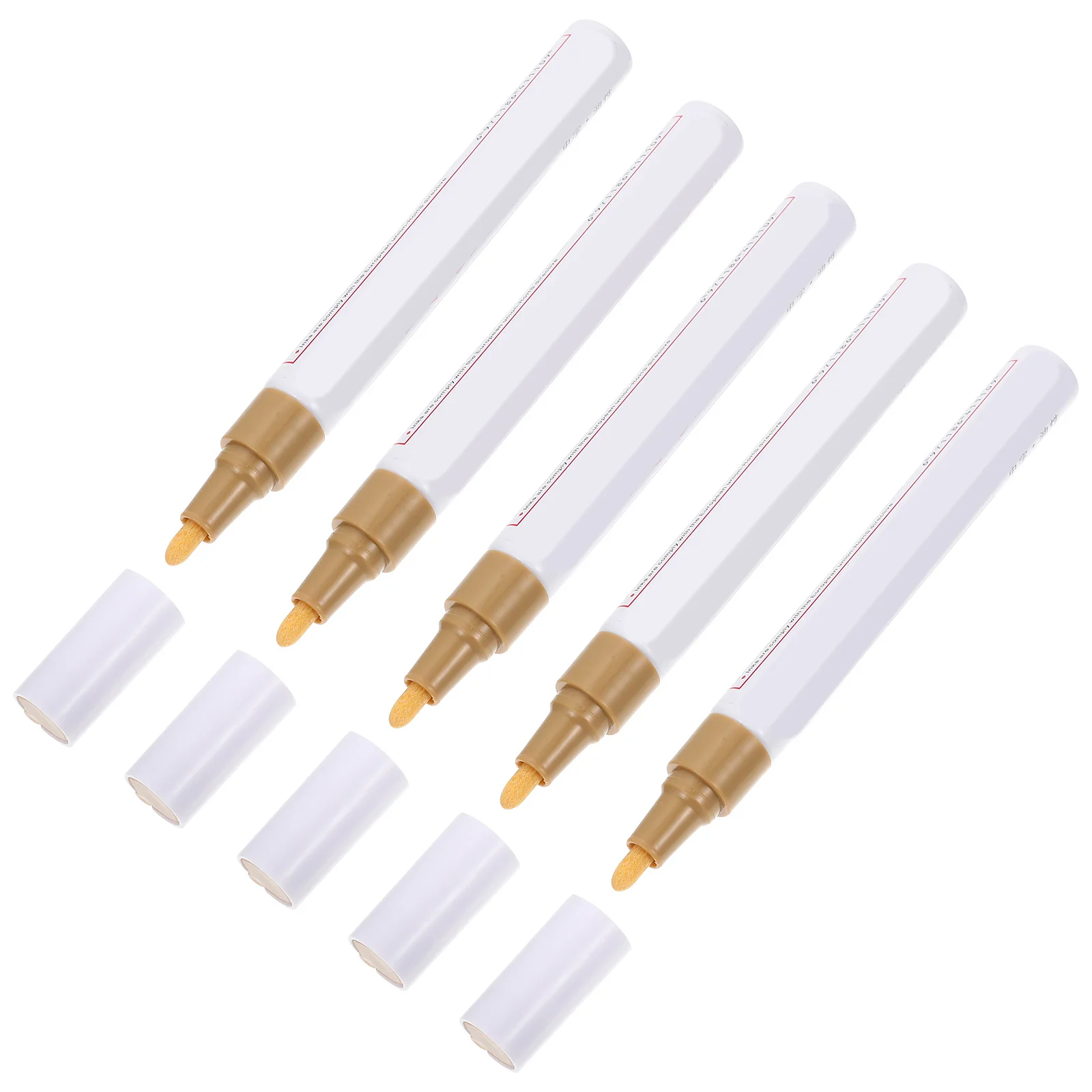 5pcs Waterproof Paint Markers Industrial Plastic Body Quick Dry Scratch Repair Pen For Metal Wood Pens