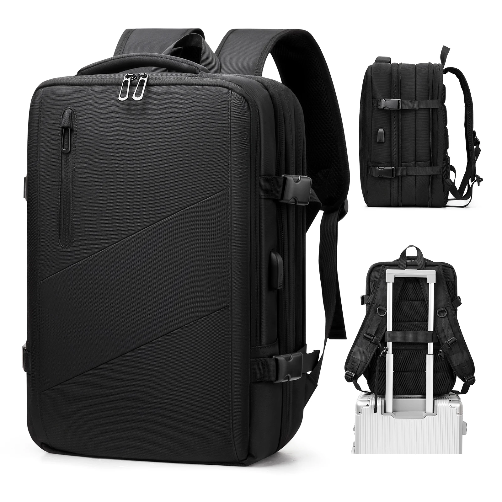 Minimalist Business Travel Storage Backpack, Large Expansion Versatile Storage Laptop Bag For Work