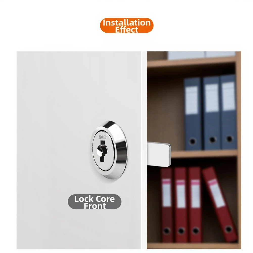 1pc Drawer Lock Zinc Alloy Cabinet Lock For Filing Cabinet Lockers Mailbox Document Storage Drawer Wit 2Keys Rust Resistant Lock