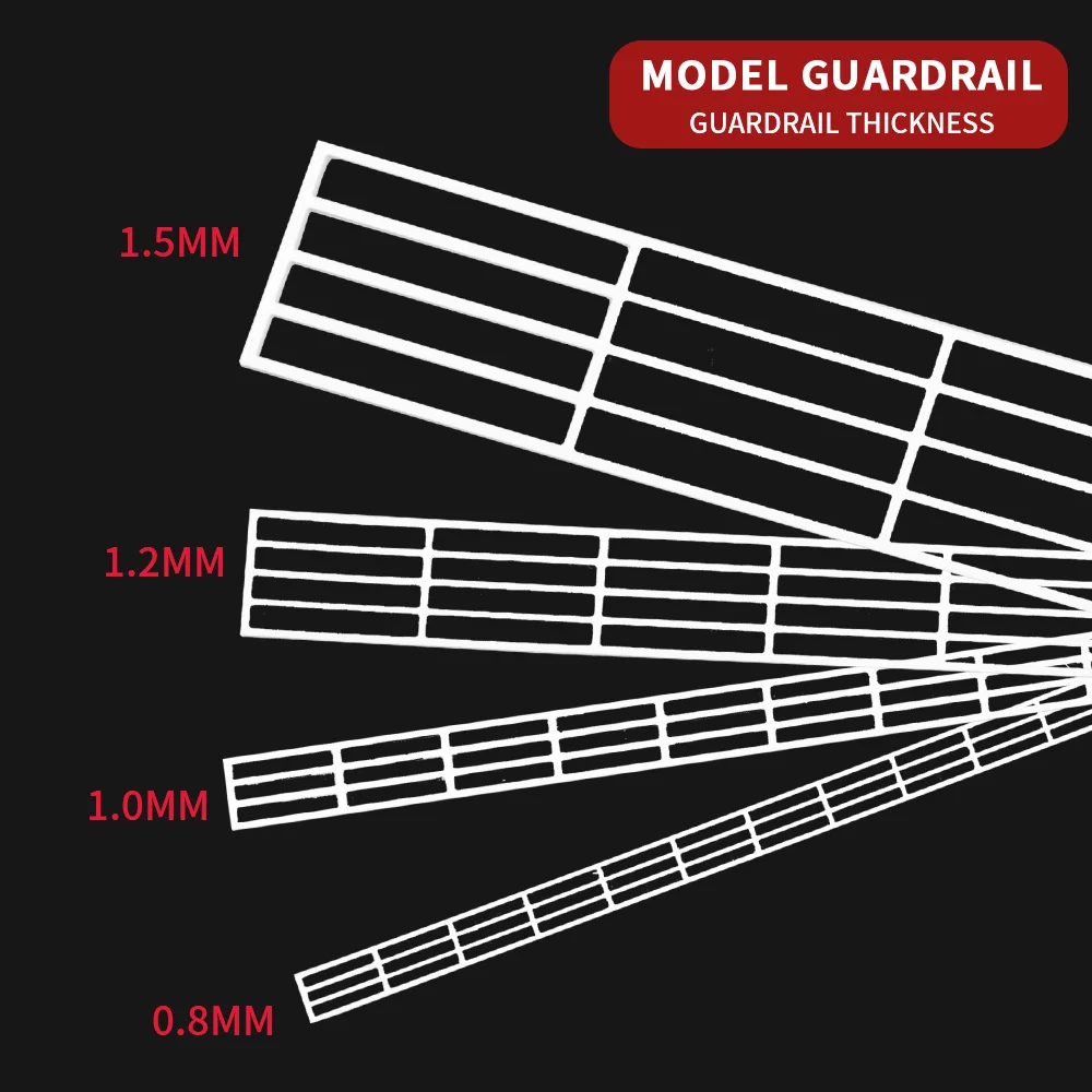 2pcs Miniature Guardrail Plastic Fence Model for Diy Railway Train Layout/Sandtable Landscape/Farm Scenery/Diorama