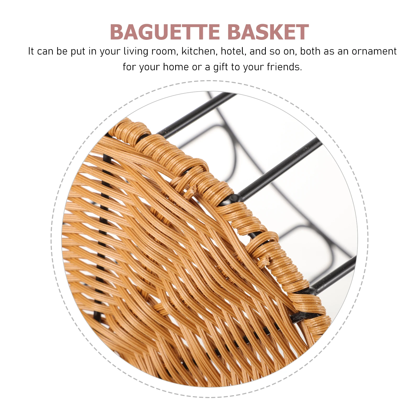 

Multifunctional Iron Bread Basket Woven Storage Decorative Rustic Metal Baskets For Kitchen Pantry Home Party Serving Fruit