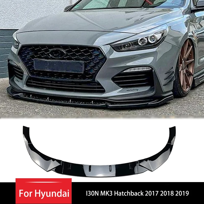 Car Lower Guard Lip Trim Splitter for Hyundai I30N MK3 Hatchback 2017 2018 2019 Front Bumper Trim Spoiler Modification