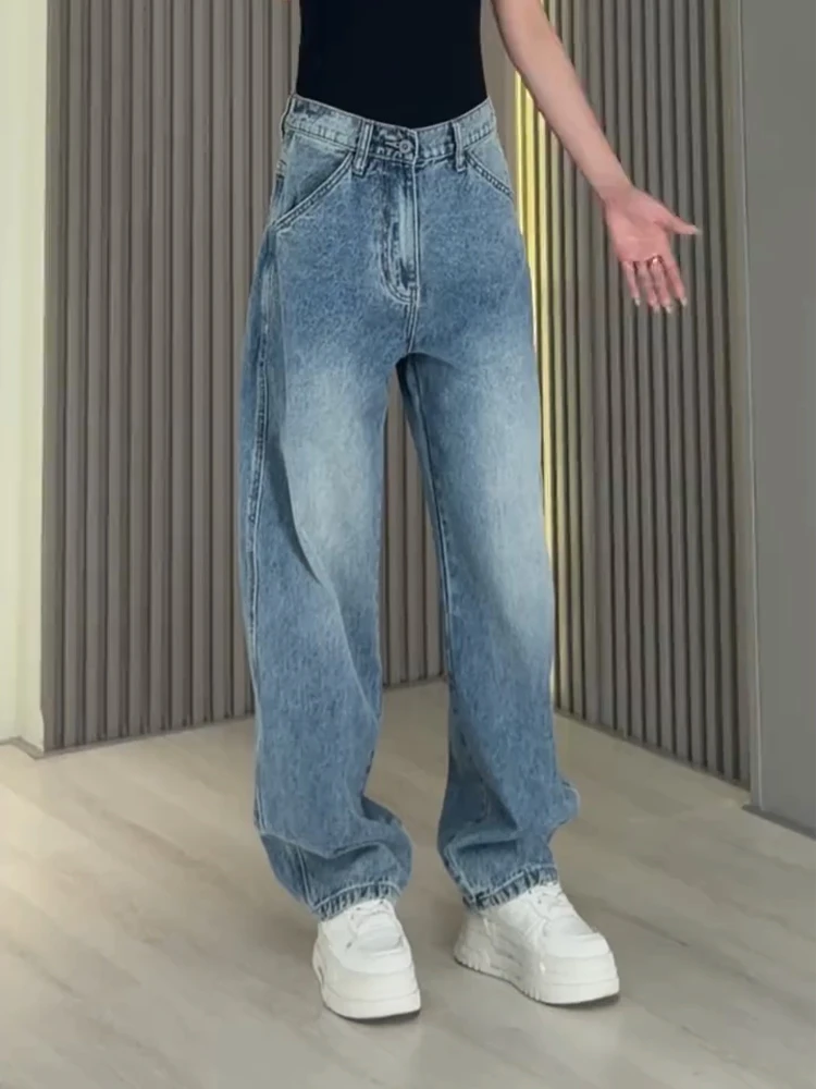 Trendy Loose Men's Jeans American Style Clean Version Spring Summer New Casual Handsome Simple Match Long Pants