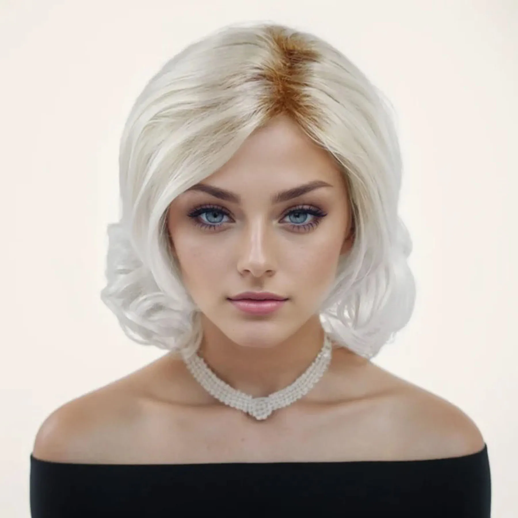 

Старые дамы Ombre Белый парик Синтетический короткий вьющийся парик для женщин Повседневный костюм Вечеринка Термостойкий парик бабушки с челкой для пожилых людей