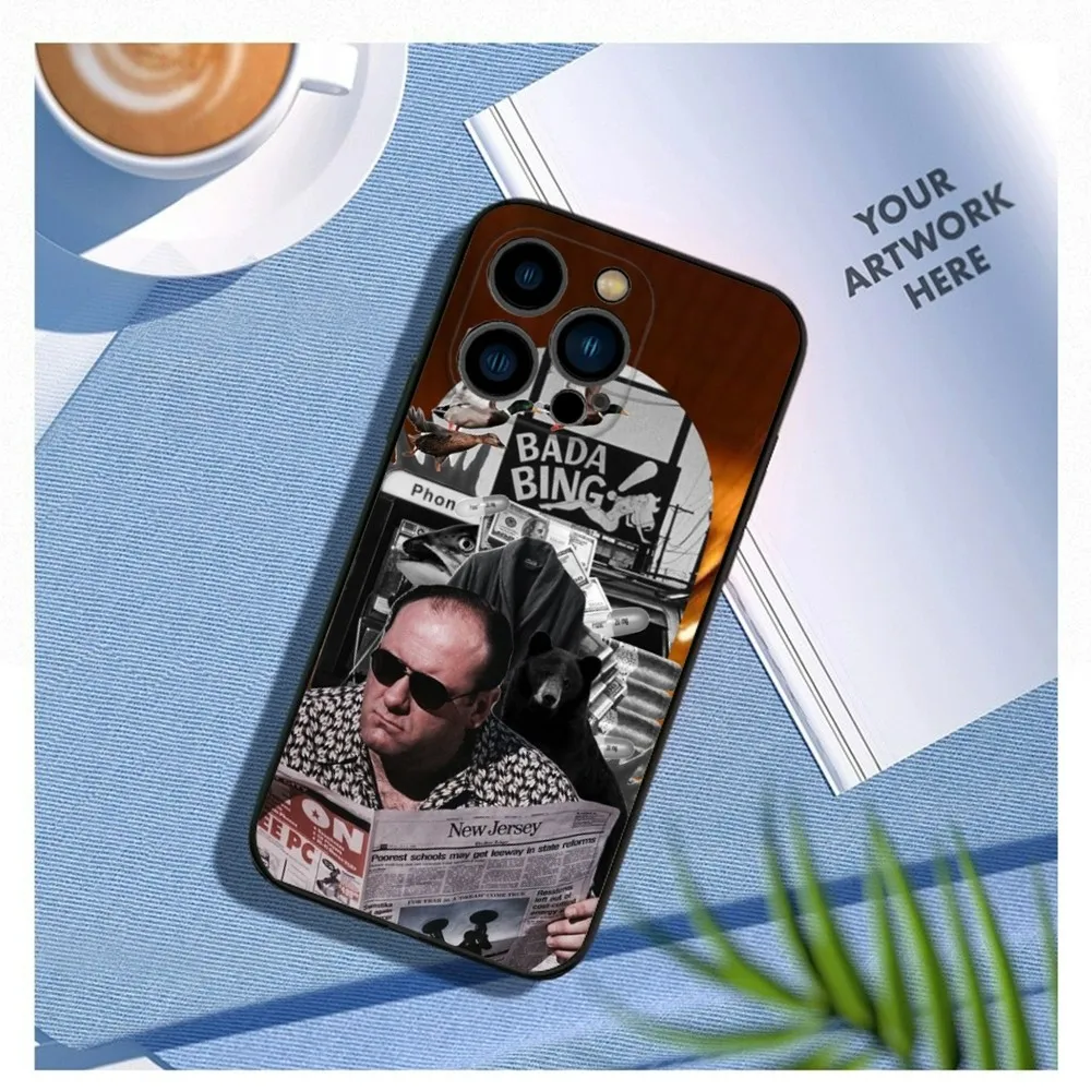 The S-Sopranos Phone Case For iPhone15,14,13,12 Mini 11 Pro XR,X,XS,MAX 7,8 Plus Silicone Cover Soft Black image 2