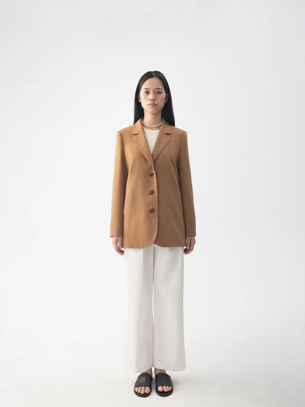 

Lin Zhi Women's Casual Commute Sle Woolen Suit Jaet 2023 Autumn Winter New Faion Versatile Long Sve irt