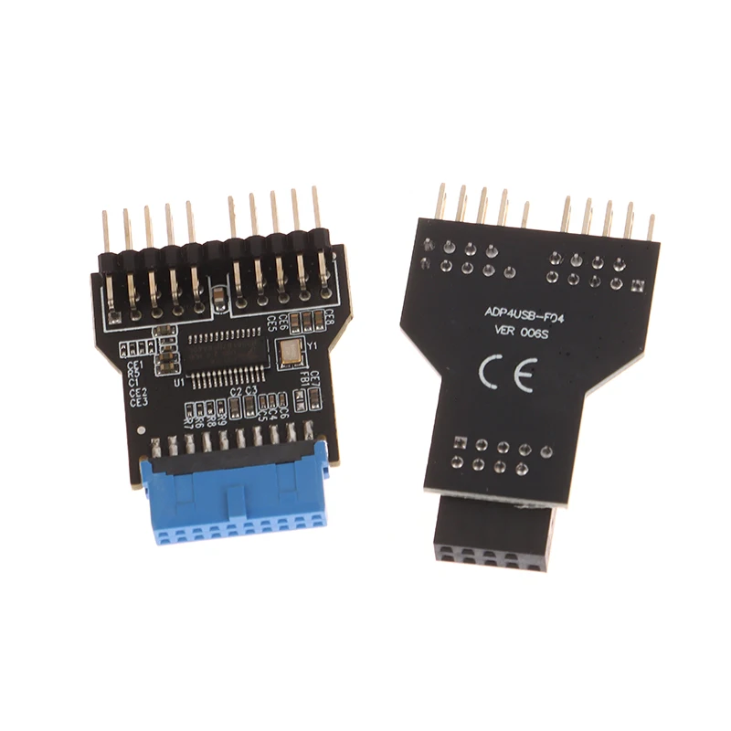 USB 2.0 9Pin Splitter Motherboard 9Pin Header Splitter 1 To 2 Extension Adapter 9-Pin USB HUB USB2.0 Connectors For RGB Lamp Fan