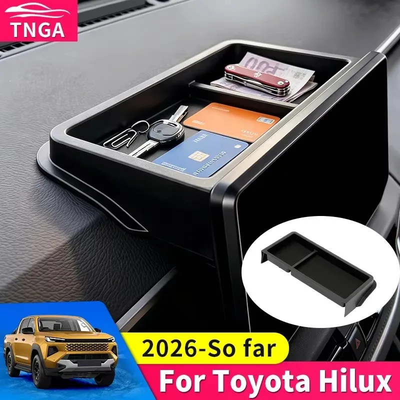 BOMP For Toyota Hilux SR SR5 2026 Navigation Screen Rear Storage Box Organizer Hold Sundries Car Interior Modification Accessori view 2