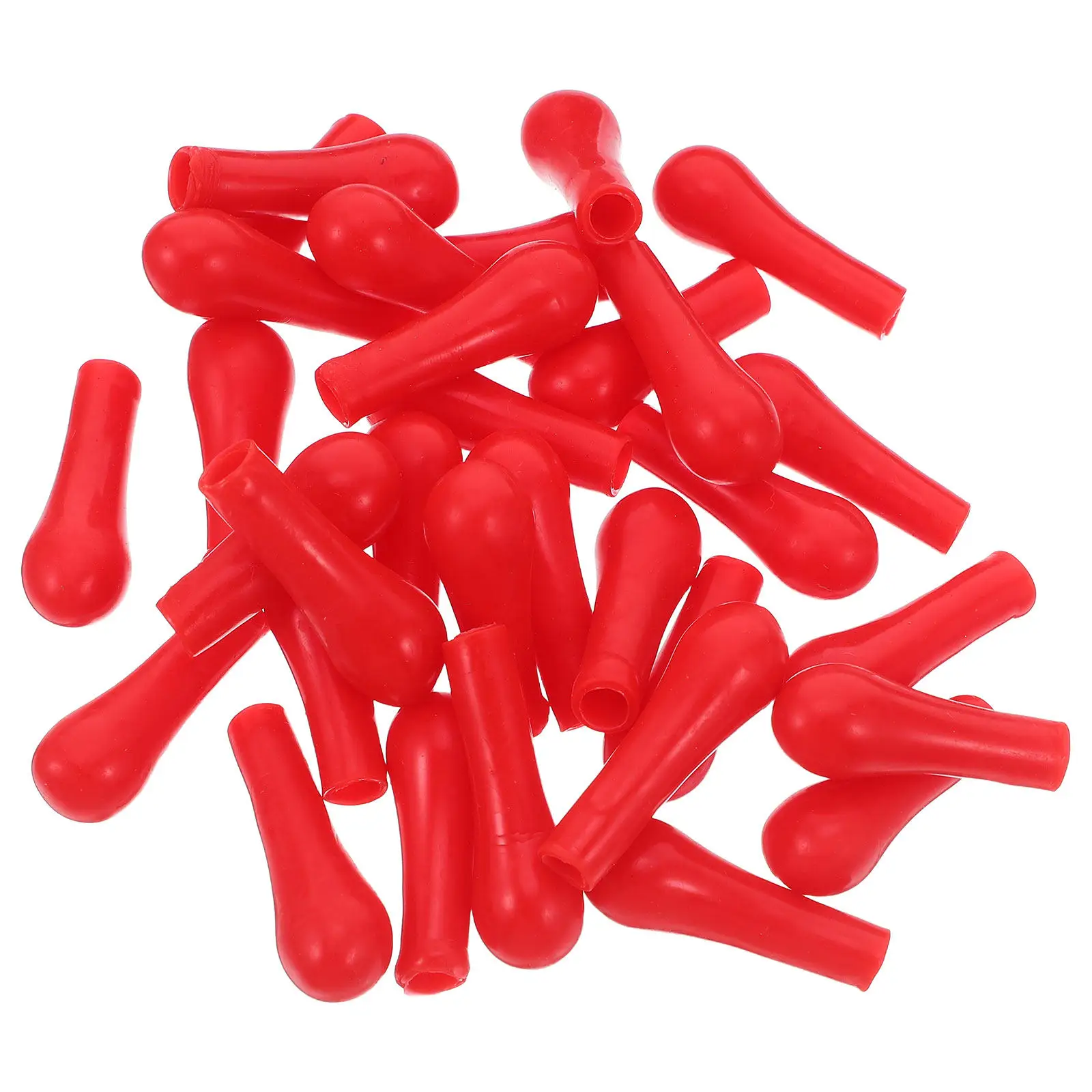 120Pcs Lab Dropper Bulb Caps Red Latex Pipette Head Chemical Resistant Accurate Liquid Dispensing Glass Pipette Accessories