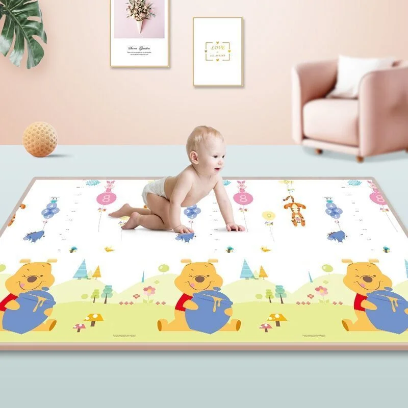 1Cm EPE Tikar Bermain Merangkak Bayi Tebal Ramah Lingkungan Karpet Lipat Tikar Bermain untuk Anak-anak Keselamatan Tikar Karpet Playmat