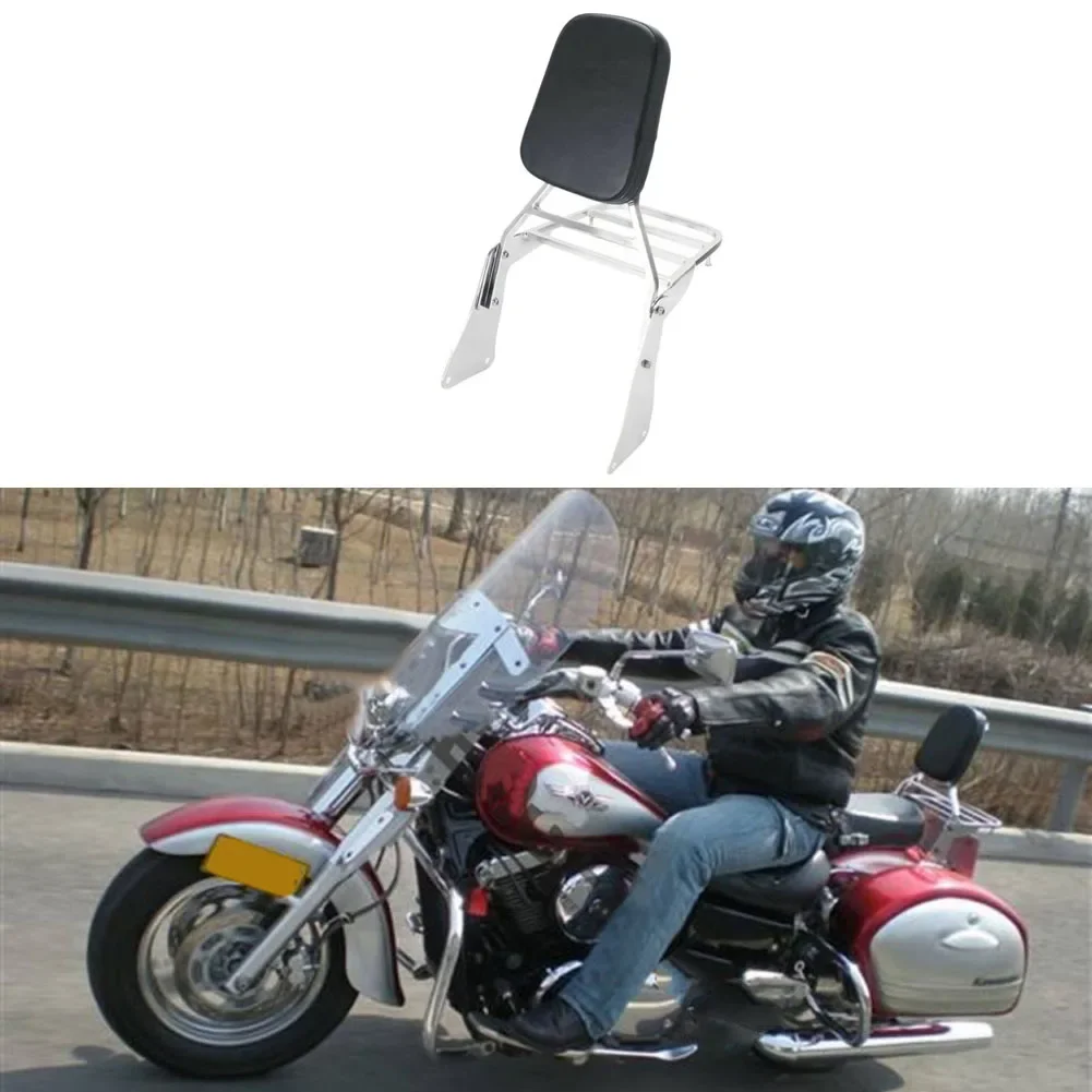 Backrest Sissy Bar + Luggage Rack Pad for Kawasaki Vulcan 1500 VN1500 Classic 1986-2013