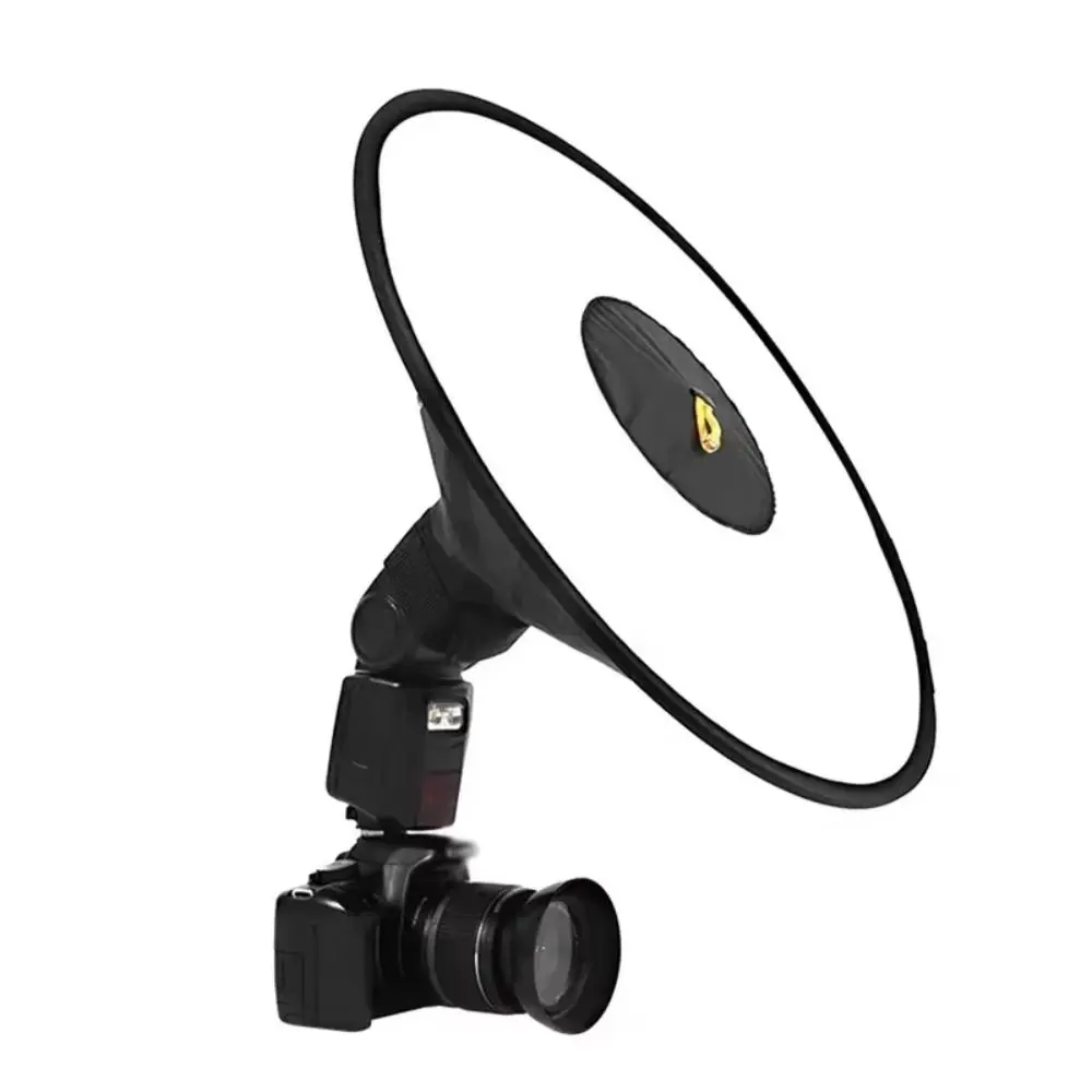 Picture 3: Collapsible Softbox Diffuser Round Cone With Storage Bag Camera Diffuser Reflector Folding 42cm Diameter Flash Diffuser
