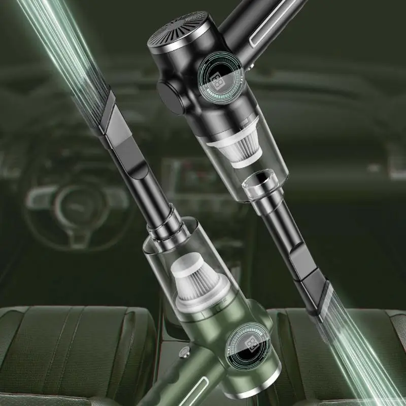 Digital Display Car Vacuum Cleaner Wireless Large Power Portable Vacuum Cleaner Handheld Strong Suction Dual Use Cleaner