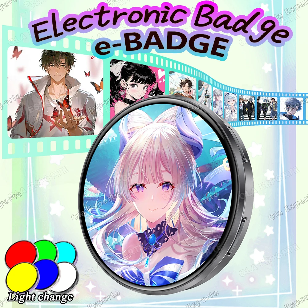 2026 Electronic Display Badge Bar Bluetooth Smart Cyber Badge 1.95 Inch Hd Touch Screen Images, Gifs Text Short Videos Display