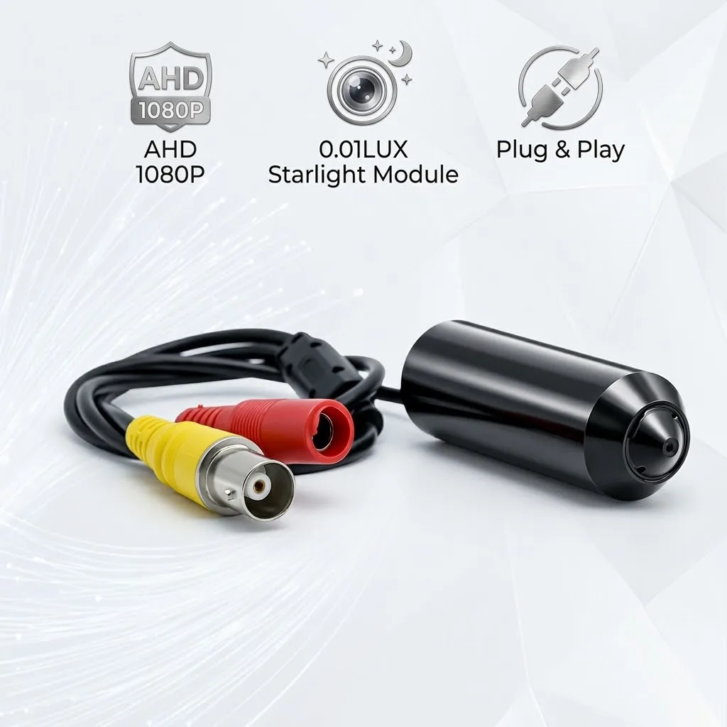 Mini AHD 2MP 1080P Metal Bullet CCTV Camera IMX322 Starlight Module 3.7mm Lens 4-in-1 AHD/TVI/CVI/CVBS For Security