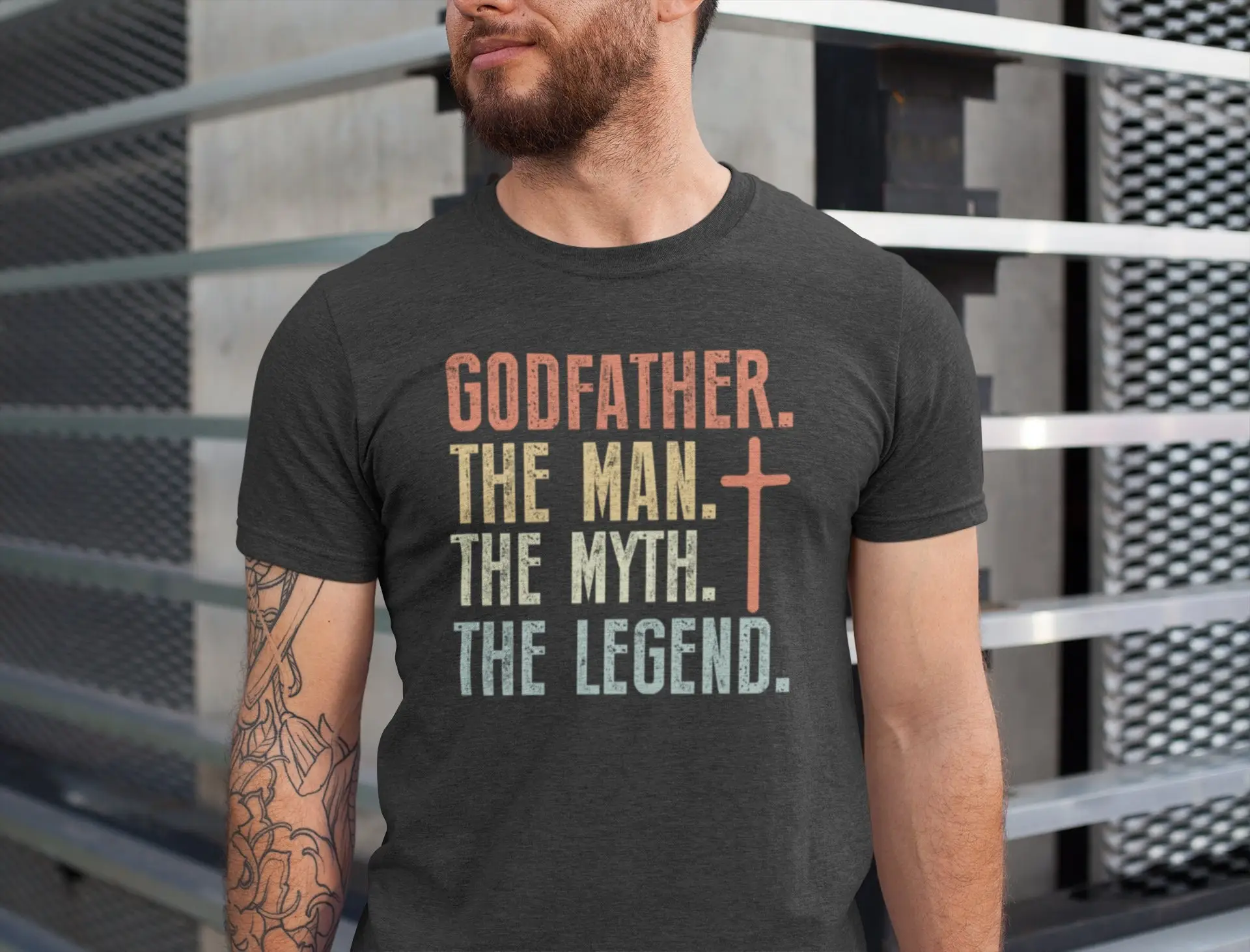 Godfather The Legend Funny T Shirt Man Myth Athers Day