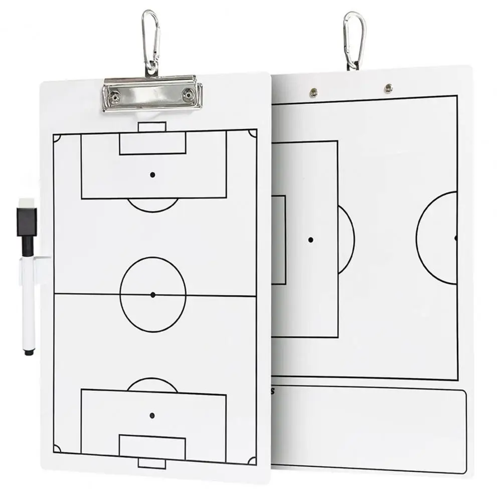 

1 Set Soccer Dry Erase Coaching Scoreboard With Erasable Pen & Pen Holder Double sided Whiteboard Board For Coaches