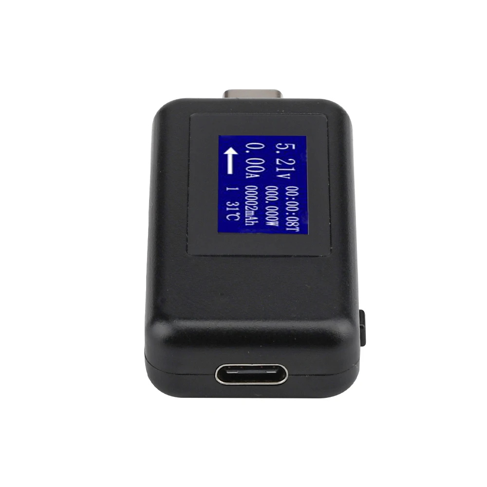 DC 4-30V Type-C USB Tester Voltage Current Meter Timing USB Charger LCD Digital Monitor Cut-off Power Indicator Bank Charger