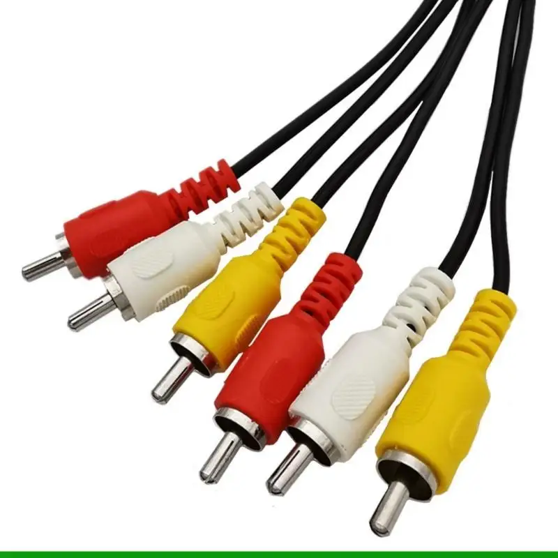 U55C High Performances Mini DIN 9Pin to 6RCA Sound Video Cable for Home Theater and Gaming Systems