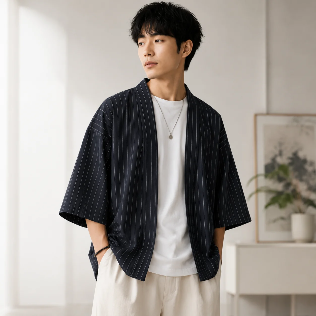 cardiga-kimono-masculino-com-listras-verticais-solto-manga-3-4-larga-jaqueta-haori-aberta-na-frente-leve-casual-casaco-de-praia