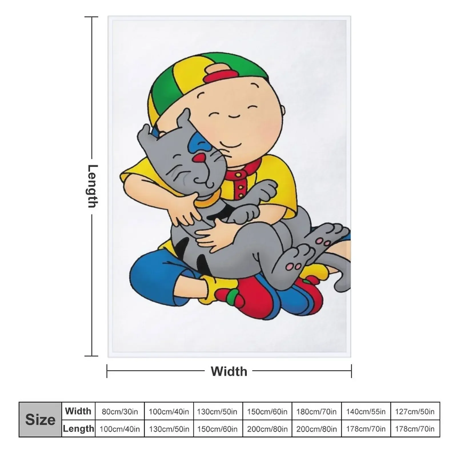 caillou, caillou and dog Throw Blanket For Decorative Sofa Luxury St Bed linens funny gift Blankets