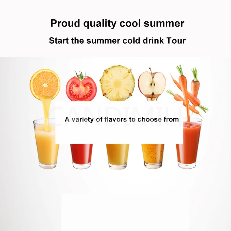 Juicer Stirring Fruit Juice Equipment Commercial Cafeteria Double Temperature Beverage Machine For Milk Tea Shop Desktop Automat