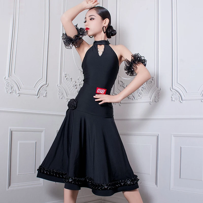 Children'S National Standard Ballroom Dance Competition Costumes Girls Waltz Modern Dancing Dresses Kids Stage Clothes DW10249