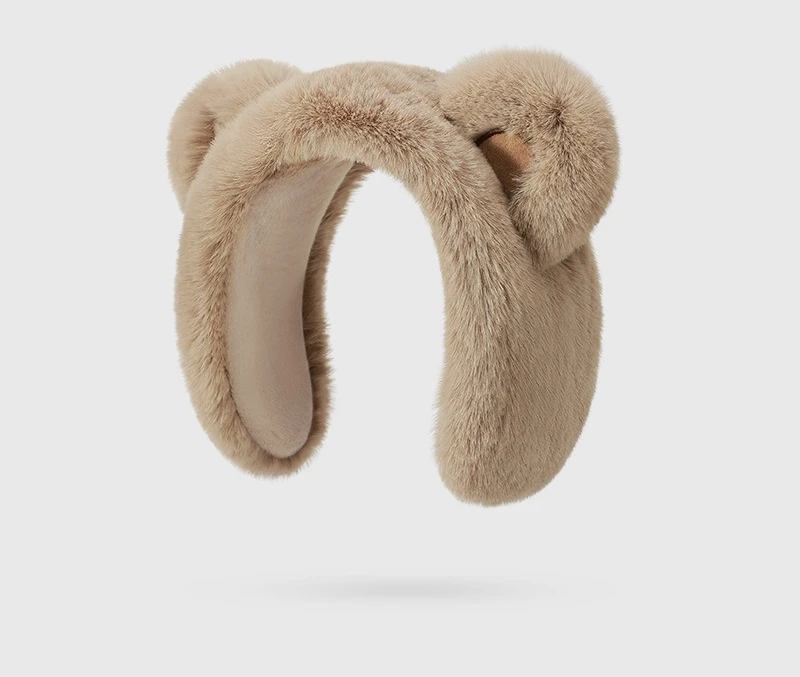Orso cartone animato paraorecchie caldi inverno simpatici paraorecchie protezione per le orecchie borsa fredda fascia per l'orecchio