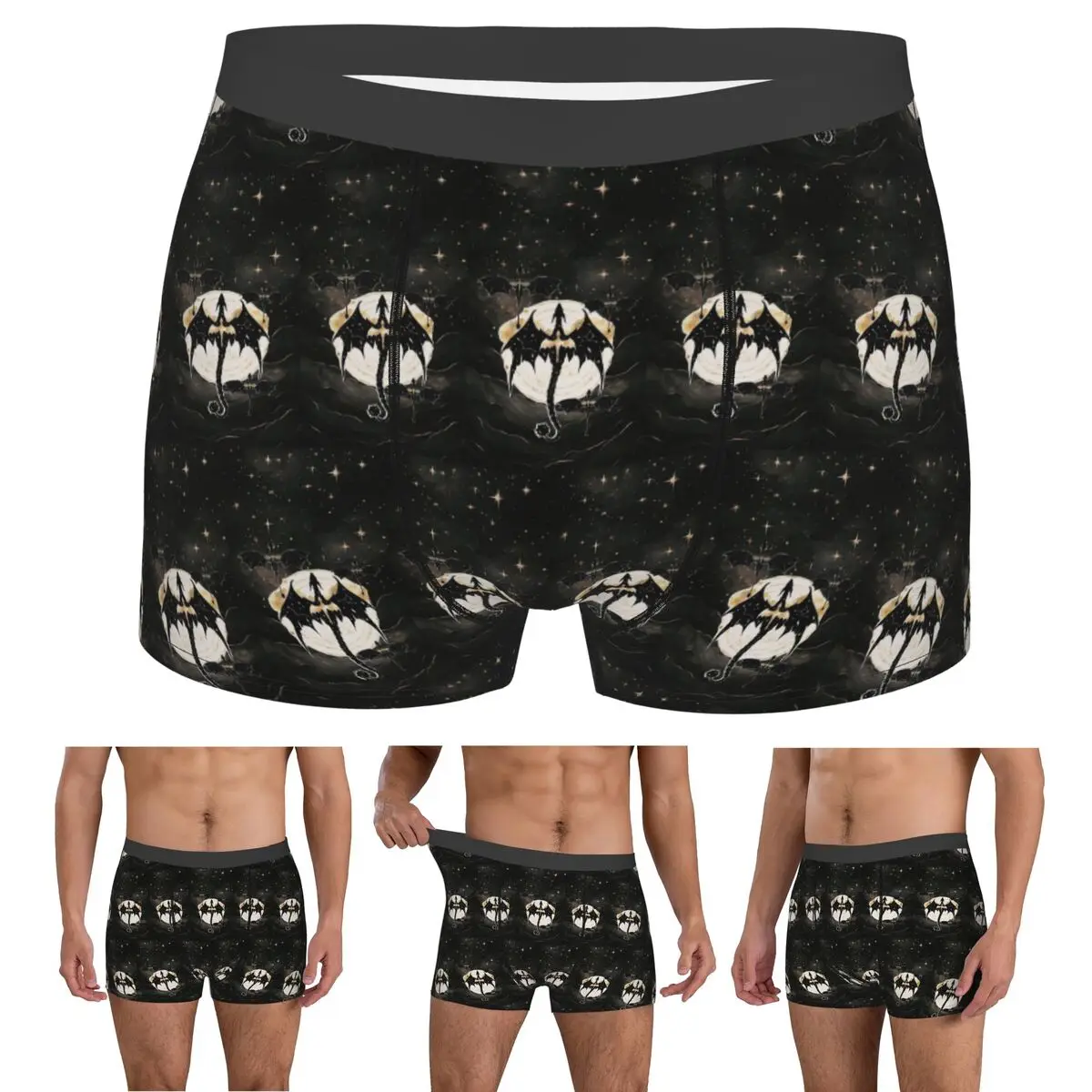 Boxer Underpants Shorts Fourth Wing Dragon Panties Male Breathable Underwear for Homme Man Boyfriend Gifts