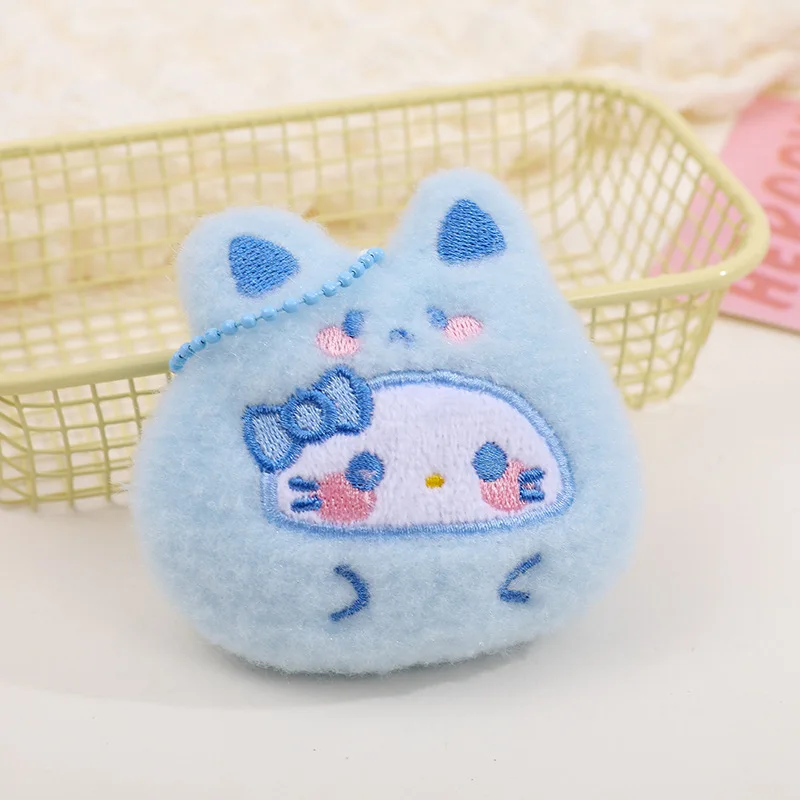8 cm/3.15in Pluche Sleutelhanger Hello Kitty Kawaii Hanger Leuke Stuff Rugzak Katoenen Pop Anime Randapparatuur Collectible meisje Speelgoed Cadeau