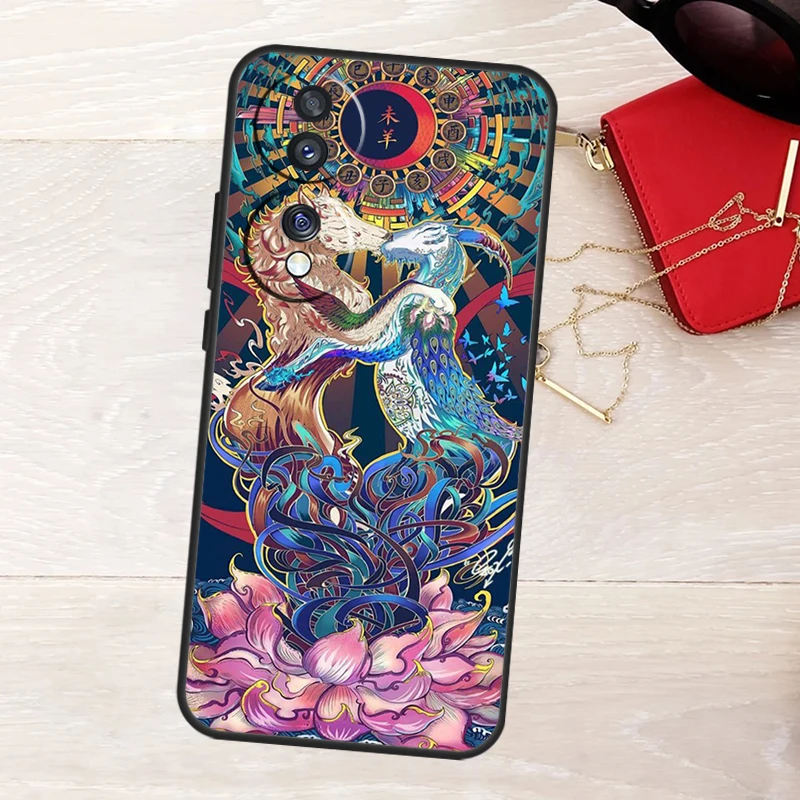 Chinese Zodiac Dragon Tiger For Honor 70 50 90 Lite Magic 6 5 Pro Phone Case For Honor X9a X8a X7a X6a X9b X8b X8 X9 X7