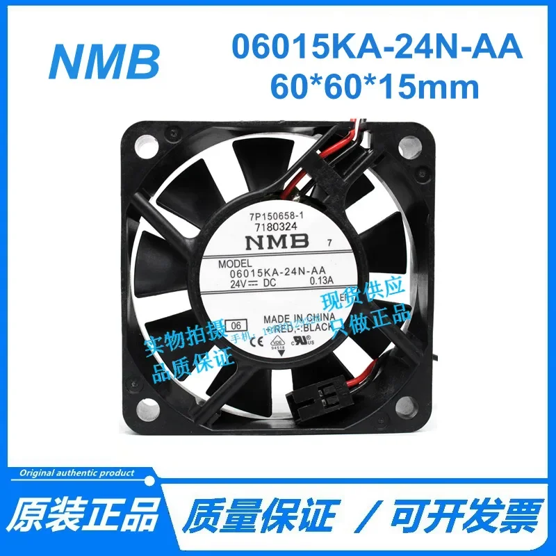 for NMB 06015KA-24N-AA 6015 Cooling Fan 24V 0.13A DC Brushless Blower for Inverter Power Box Charger Replacement