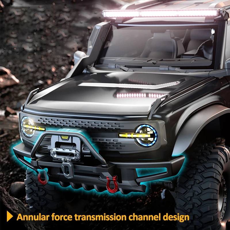 HB Rc Modell 1/10 Upgrade RC Crawler 4WD RTR 2,4G Elektrische Fernbedienung Rock Geländewagen mit Bunten LED Lichter Spielzeug – Detail 6