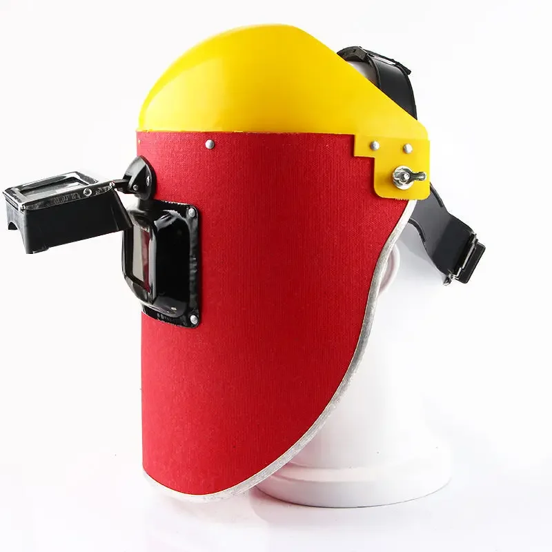 Imagem -03 - Máscara de Proteção Facial Soldador Anti Baking Full Face Máscara Protetora de Soldagem Masculina Cabeça Desgastada Papel de Aço Leve