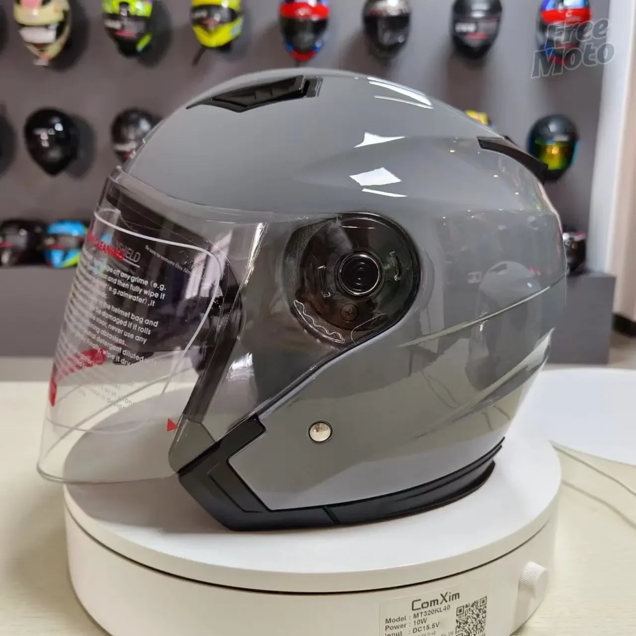 JIEKAI-Demi-casque de moto pour hommes, lentille de tourisme, scooter, motocross