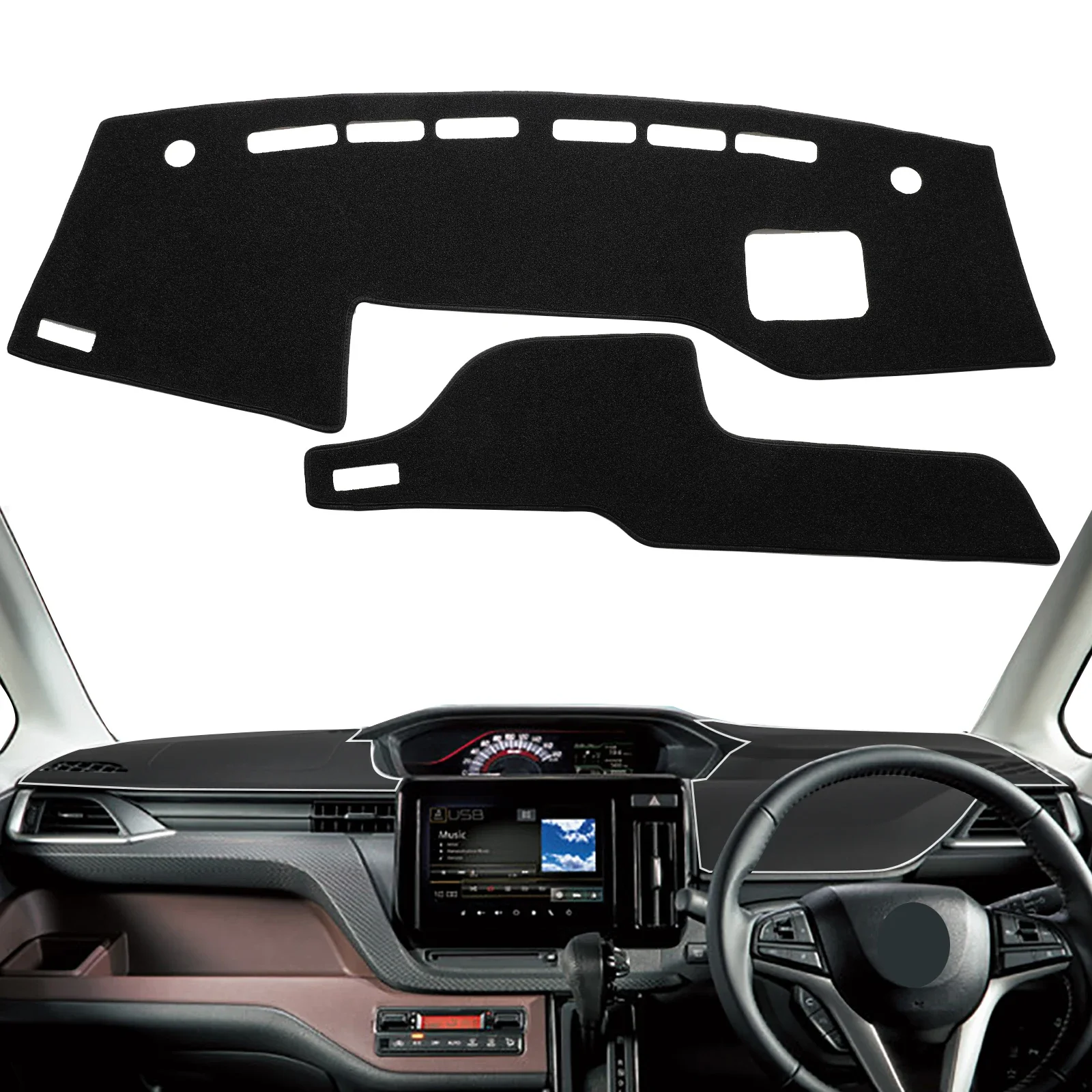 for Suzuki Solio 2021 2022 2023 Dashboard Cover Pad Dash Mat Dashmat Car Accessories Protective Sunshade Carpet view 2