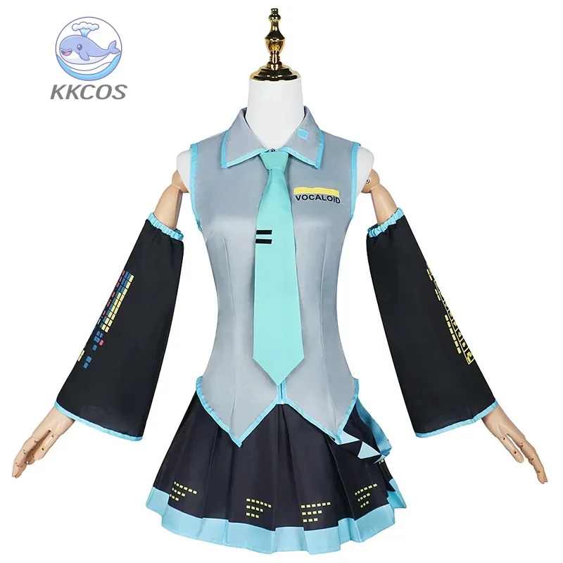 Аниме Персонаж Представление Хацунэ Одежда Косплей Одежда Юбка Один комплект Аксессуары для парика Хэллоуин