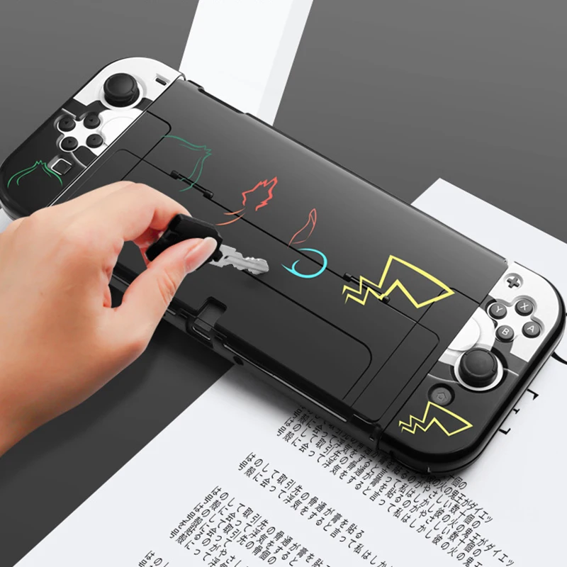 Estojo protetor para Nintendo Switch OLED, capa dura para PC, carcaça do controlador NS Joy-Con, acessórios OLED