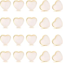 10/50Pcs Love Heart Silicone Earring Backs Bases Locking Rubber DIY Antiskid Accessories Jewelry Stoppers Anti-Allergic Ear Plug