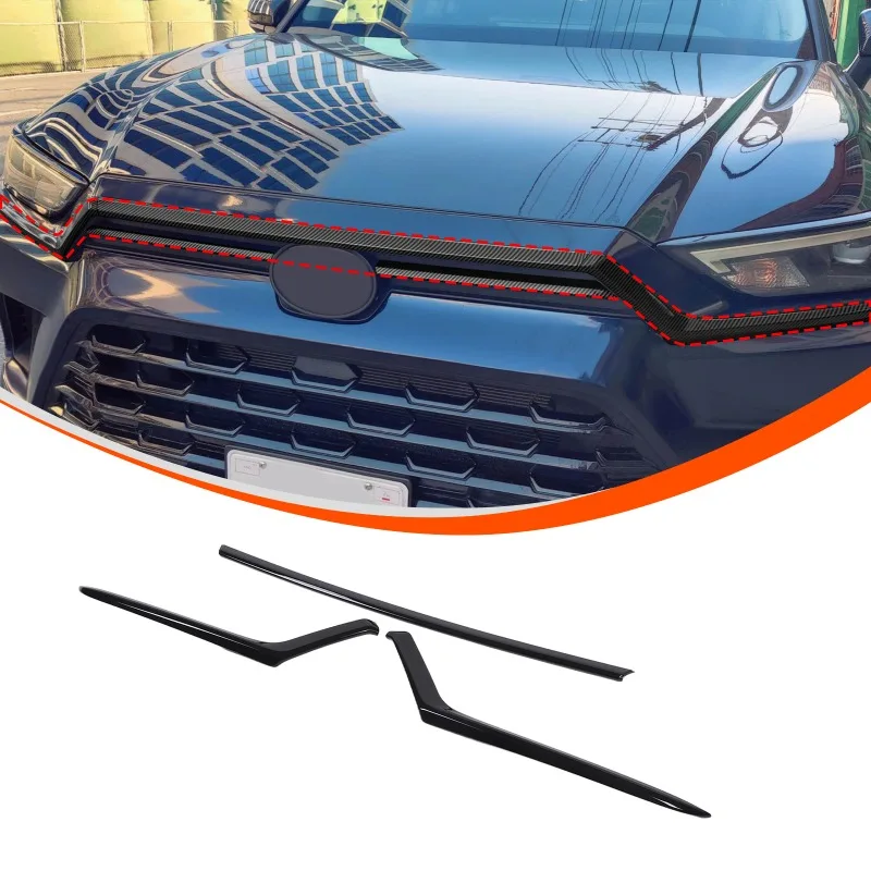 

ABS For 2024+ Toyota Grand Highlander Front Hood Trim Car Accessories Exterior Decorative Kit