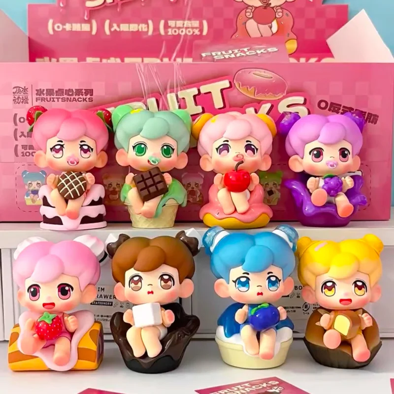 

Genuine Fruit Snacks Series Mysterious Pvc Blind Box Desktop Decoration Cute Mini Doll Fashion Girl Surprise Wholesale Toy Gifts