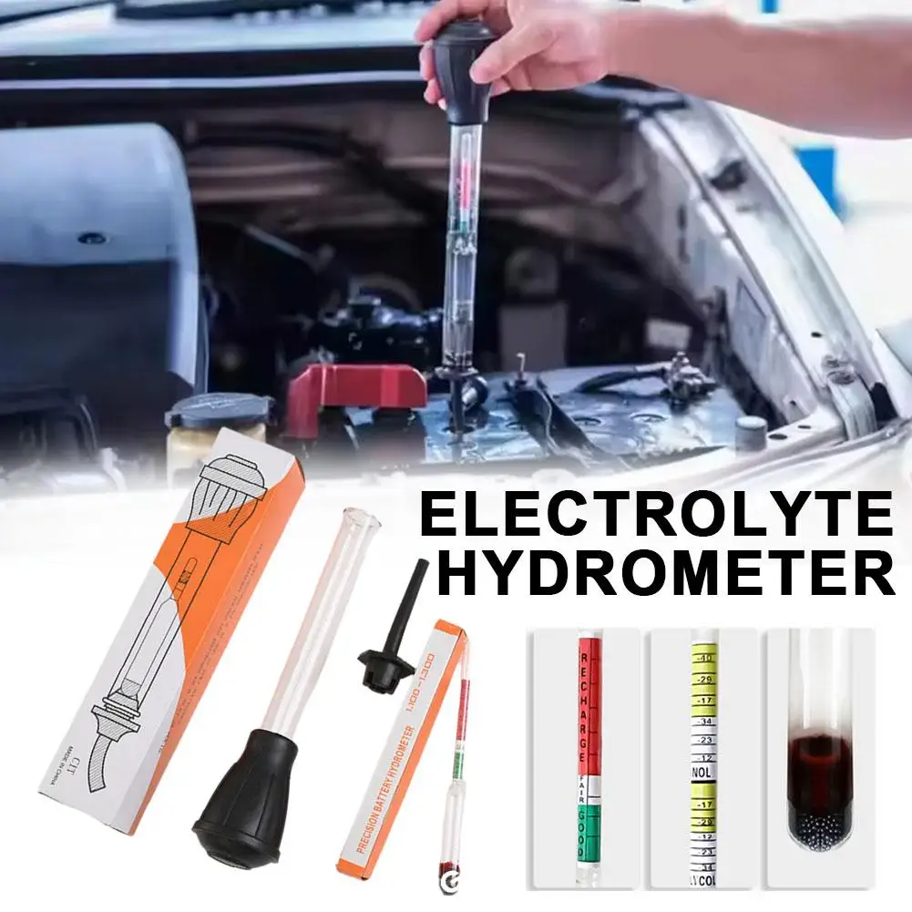 

Профессиональный электролитный ареометр для измерения кислотности и щелочной батареи, решение для хранения батарей, портативный аккумуляторный ареометр U7Y6